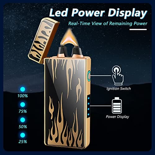 BABOBIU Electric Lighter Plasma Lighter Flameless Windproof Rechargeable USB Lighter with Type-C Fast Charging Gift for Men, Women (Flame) - Thumbnail 5