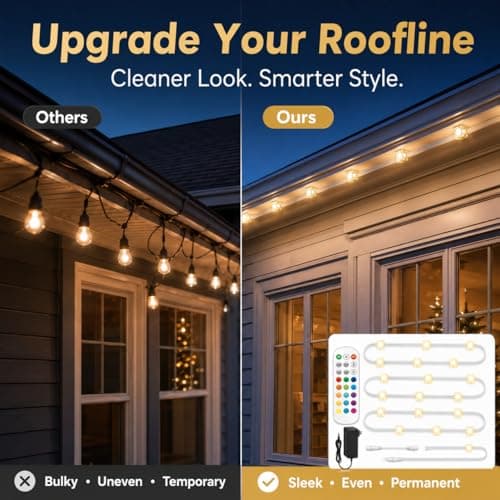Permanent-Outdoor-Lights-LED-String-Strip-Waterproof-Lighting-Smart-House-Outside-Bedroom-Patio-Room-wall-Floor-Backlight-Lamp-Christmas-Decor-RGB-TV-Sync-Decorations-Holiday-Indoor-Rope-Fairy-200FT - Thumbnail 3