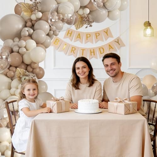 Neutral Balloon Arch Kit, 126Pcs Nude Tan Beige Sand White Clear Balloons for Boho Baby Shower Gender Reveal Bridal Shower Wedding Birthday Party Decorations - Thumbnail 6