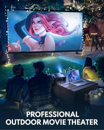 GooDee 4K Portable Projector with WiFi 6 and Bluetooth 5.4 - 2026 Upgraded Full HD Video Projector, Dolby Audio Home Theater for Outdoor Night & Bedroom Cinema, Compatible with Fire Stick/iOS/Android - Thumbnail 2