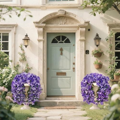 capirosa Artificial Flowers for Outdoors Fake Purple Bougainvillea Hanging Flower Decoration, 2Pcs Realistic Faux Silk Plants Long Trailing Vines, Spring Decor for Porch Patio Balcony Planter Yard - Thumbnail 5