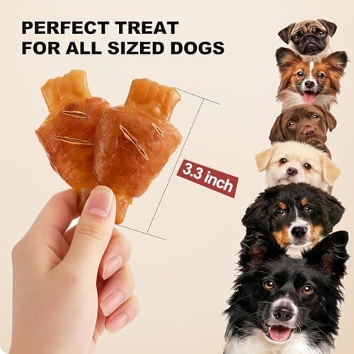 PETPHABET Rawhide Free Dog Chew Bones - Grilled Pork Hock Dog Chews for Small Medium Breeds, Healthy Puppy Treats for Training & Teething, Made with Real Chicken, Natural Smoky Flavor, 12 Count - Thumbnail 4