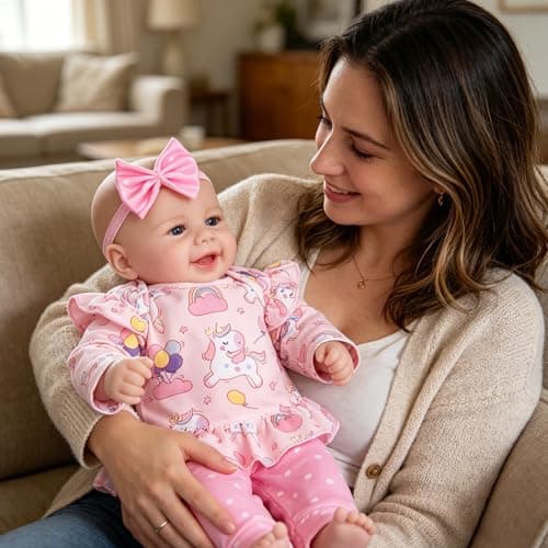 Milidool Baby Doll Girl, 17 inch Realistic Soft Body Reborn Baby Doll Real Life Cute Baby with Accessories for 3+ Year Old Gifts - Thumbnail 4