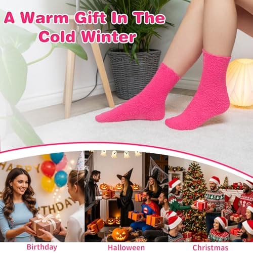 Dalycro Retirement Gift for Woman Funny Fuzzy Socks Retirement Birthday Gag Gift for Mom Grandma Christmas Stocking Stuffer (US, Alpha, One Size, Regular, Regular, Pink) - Thumbnail 6