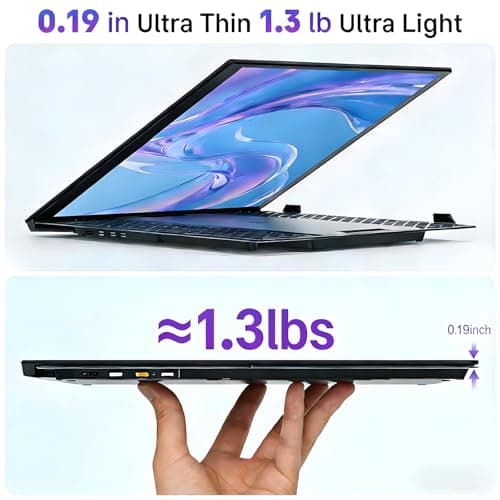 14" Laptop Screen Extender, 0.19" Ultra-Thin Laptop Monitor, Stable Damping Stand with 90° Rotation, 180° Rotation Dual Screen, Extra Compatible with Windows/Mac/Android/Switch/PS Fits 13"-17" Laptops - Thumbnail 2