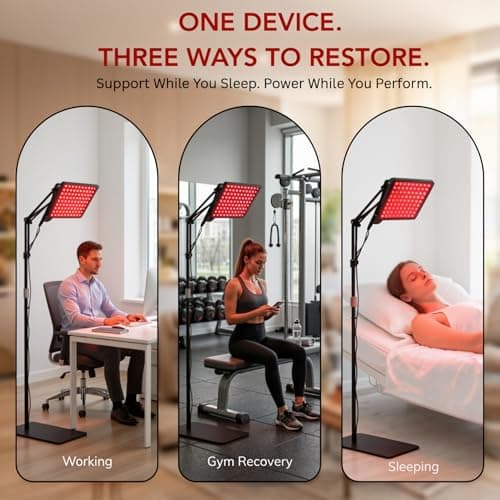 Red Light Therapy Device for Face & Body | Red Infrared Light Therapy Lamp with Stand Led 660nm Red Light-Therapy& 850nm Infrared Light Device - Thumbnail 6