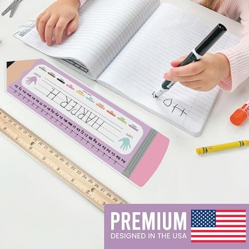 Hadley Designs Desk Name Tags for Classroom –36 Student Name Tags for Desks, 14.5x4 Name Plates for Classroom Decor, Teacher Supplies Pastel Nametags, 1st-3rd Grade Kindergarten Preschool Must Haves - Thumbnail 3