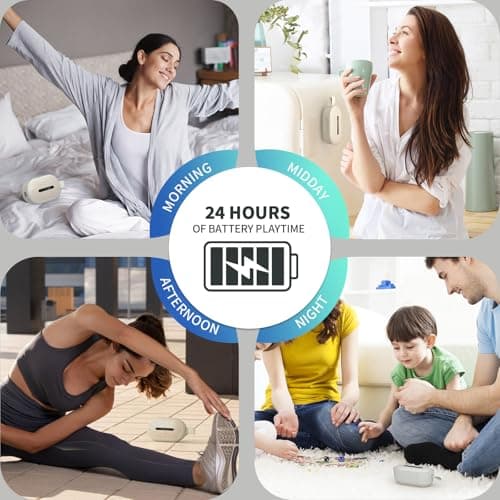 SOWO Wireless Portable Small Speaker, Ultra Magnetic Bluetooth Speaker for Golf Cart, Coverless IP67 Waterproof, 24 H Playtime, Pro Sound, Clip Hanging Design for Outdoor, Indoor - White - Thumbnail 6