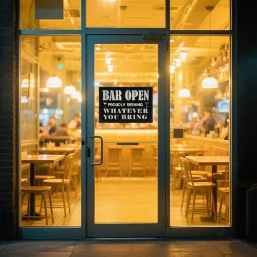 Carastora Vintage Bar Wall Decor Sign - 'Bar Open' for Home Bar, Club, Kitchen - Fun Gift for Beer Lovers, 8x12 Inch - Thumbnail 2
