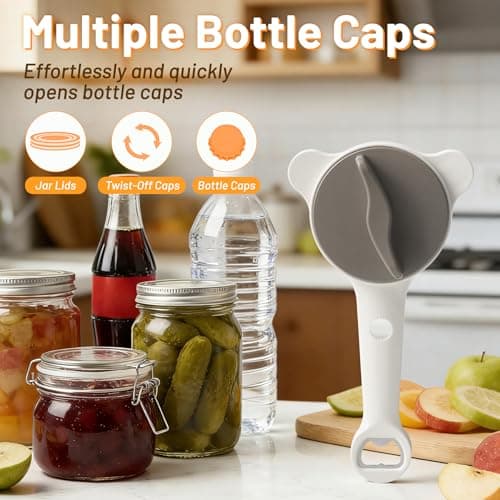 SANYOUEU Jar Opener for Seniors Weak Hands and Arthritis, Adjustable Can Jar Lid Bottle Opener Stainless Steel, Non Slip Grip Easy Open Kitchen Jars,Bottles & Cans - Thumbnail 6