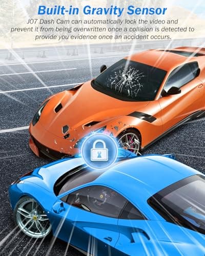 BAEASU Dash Cam Front and Rear 2.5K/1440P, 3 Channel Dash Camera for Cars Dash Cam Front Rear and Inside with 32GB Card, 3.16" IPS Screen, G-Sensor, Loop Recording, Night Vision, Parking Mode - Thumbnail 4