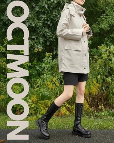Women’s Lightweight Rain Coat, outdoor coat – Waterproof Raincoat Jacket with Hood, Classic Button-Up Trench Coat for Women, Stylish PU Coated Rain Gear with Detachable Shoulder Decor-（White）XS - Thumbnail 5