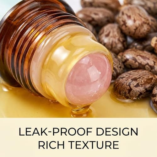 Castor Oil & Frankincense Real Rose Quartz Roll On, 50ml / 1.7 fl.oz - Thumbnail 5