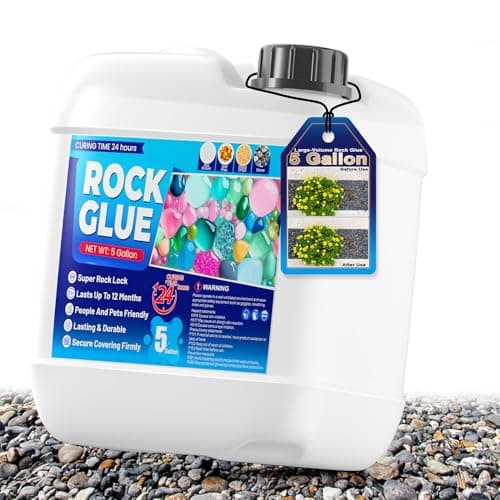 Rock Glue for Landscaping - 5 Gallon Large Volume Pea Gravel Glue, Non-Toxic Mulch Glue, Pet-Friendly Rock Adhesive for Rocks, Gravel&Mulch, Paths, Patios&Garden Borders - Image 1