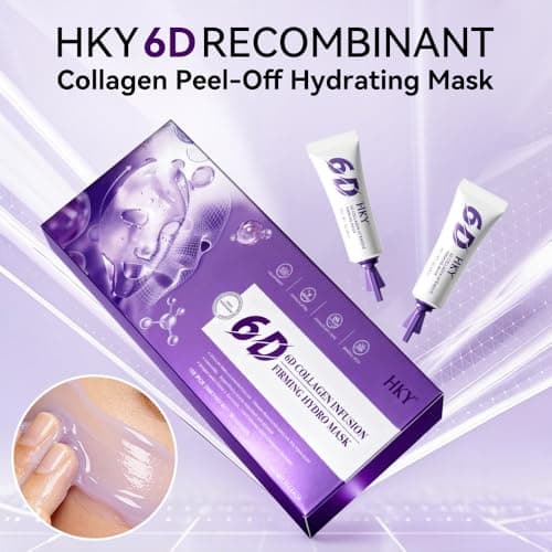 HKY 6D Collagen Niacinamide Peel Off Face Mask – PDRN & Ectoin, Salmon Egg Extract & Fibronectin for Firming & Repair – Conopeptide & Peptides, Sea Fennel Stem Cell – Anti-Aging, Brightening - Thumbnail 2