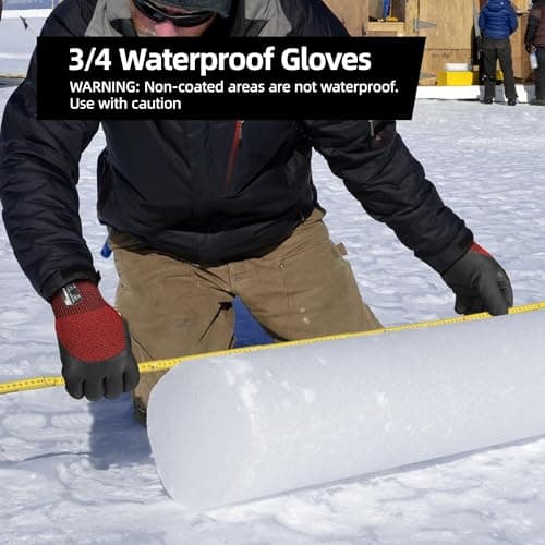 Schwer 3 Pairs Winter Work Gloves with 3/4 Double-Dipped Coating, Thermal Insulated Gloves with Grip & Abrasion Resistance, ANSI A2 Cut Resistant Warm Glove for Cold Weather, Snow, L, CR3313 - Thumbnail 6
