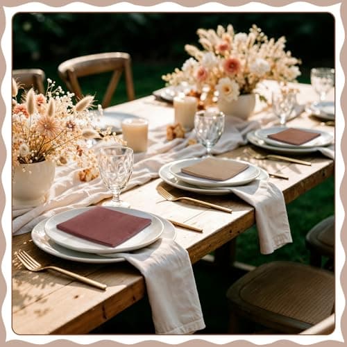 NatNarr 120 Pcs Brown Napkins, 6 Color Brown Cocktail Napkins Disposable Square Dessert Beverage Napkin Small Paper Napkin for Bridal Baby Shower, Wedding, Birthday, 5inch - Thumbnail 6