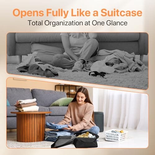 Vacuum Storage Bags with Wireless Pump 70L, 24in Vacuum Bags for Travel Reusable, IP68 Waterproof, Fits 20/24/28in Suitcase, Backpack, Home Storage (2PC + Pump) - Thumbnail 3