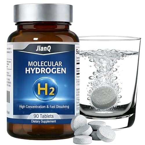 Hydrogen Water Tablets - Molecular Hydrogen Tablets for Drinking Water, Unflavored 12 PPM H2 Tabs with Magnesium - 90 Fast-Dissolve Tabs for Energy, Focus & Antioxidant Support - Image 1