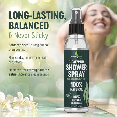 Pure Eucalyptus Shower Spray Big (8oz) - 100% Pure and Organic Oil - Eucalyptus Spray for Shower, Sauna and Spa - Steam Room Oil - Made in USA - Big (8oz) - Thumbnail 5