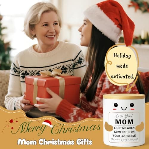 Mini Gifts for Mom Birthday Gifts from Daughter Son Husband I Love You Mom Candle for Mother Mommy New Bonus Stepmom Mother-in-Law Best Ever Moms Holiday Gift Love You Mom's Candle - Thumbnail 3