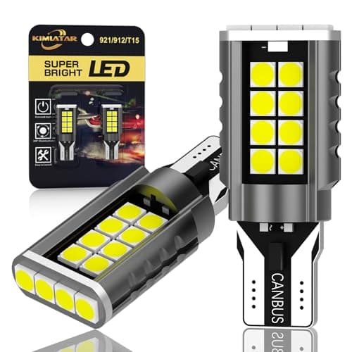 KIMLATAR 921 LED Bulbs Reverse Light Upgrade 600% Super Bright White 912 T15 Back up lights,W16W 912 LED Bulb Direct Reverse Replacement Lamps（Pack of 2） - Image 1