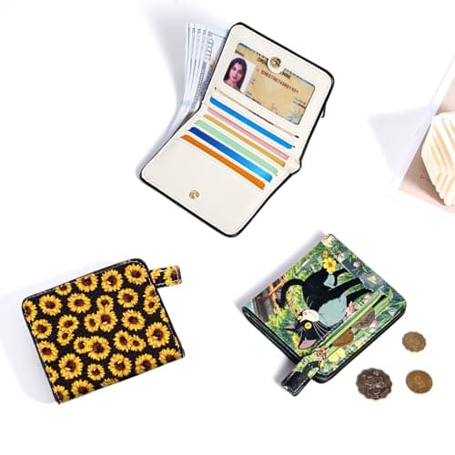 Toughergun Wallet Women Rfid Blocking Small Compact Bifold Luxury Leather Pocket Wallet Ladies Mini Purse with ID Window - Thumbnail 6