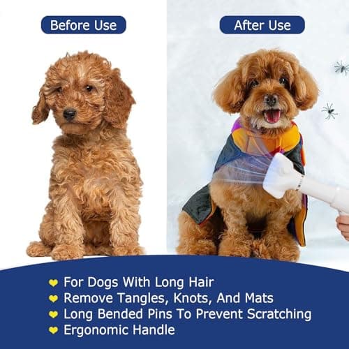 Portable Dog Hair Dryer with Brush – 300W, 3 Heat Settings, Professional, Overheat Protection for Small Medium Pets - Thumbnail 2