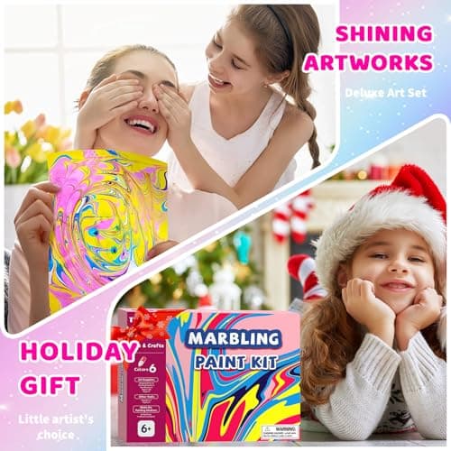 Titoclar Water Marbling Paint for Kids, Easter Basket Stuffers,Birthday Gifts for Kids 3+ Years Old,Arts and Crafts for Girls Boys Ages 8-12 6-8 3-5,STEM Science Toys - Thumbnail 5