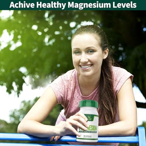Magnesium Supplement with 9 Forms of High Absorption Magnesium Glycinate, L-threonate, Citrate, Malate and More for Muscle, Brain Support, Non-GMO, Gluten & Soy Free, 60 Capsules - Thumbnail 6