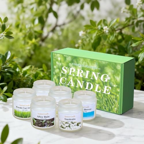 Aeraroma 6 Pack Spring Candles for Home Scented, Scented Candles for Women Men, 21oz Natural Soy Wax Candle, Aromatherapy Candle Gifts Set for Birthday, Valentines Day, Anniversary - Thumbnail 6