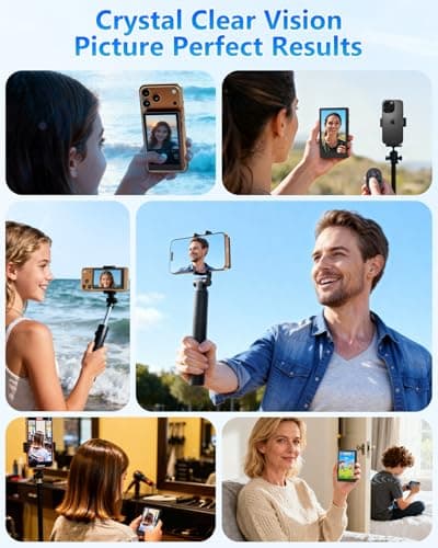 Selfie Monitor Screen for iPhone: Wireless Magnetic Vlog Kit with Touch Screen Focus Adjustment, Support 4K30fps Recording for iPhone 15/16,Back Camera Monitor for YouTube Creators TikTok Live Stream - Thumbnail 6
