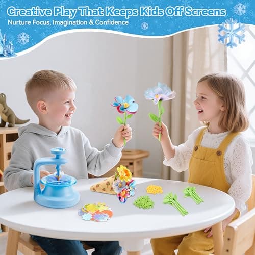 Hamdol DIY Flower Bouquet Kit for Boys and Girls Ages 4-8, Fabric Arts & Crafts Toy for Kids 5 6 7 8, Educational STEM Activity Set, Creative Gift Idea for Birthday, Valentine, Easter or Holiday - Thumbnail 4