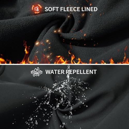 M MAELREG Men's Golf Pants 30"/32"/34" Insulated Warm Water Resistant 4-Way Stretch Fleece Lined Pants Men for Work Travel Grey - Thumbnail 5