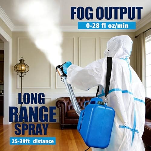 PAKUNDAS Electric ULV Fogger Sprayer, 8L/2.1Gal 1200W Portable Cold Mist Atomizer with Adjustable Flow Rate, 25-39Ft Spray Range for Home Garden Farm Indoor Outdoor - Thumbnail 2
