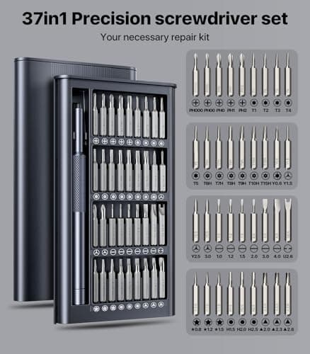 Wesdut 37-in-1 Small Precision Screwdriver Set, Professional Magnetic Mini Repair Tool Kit for Phone, Computer,Watch,Laptop,Macbook,Ring Doorbell,Eyeglass,Electronic, [Bearing Steel] Screw Driver - Thumbnail 3