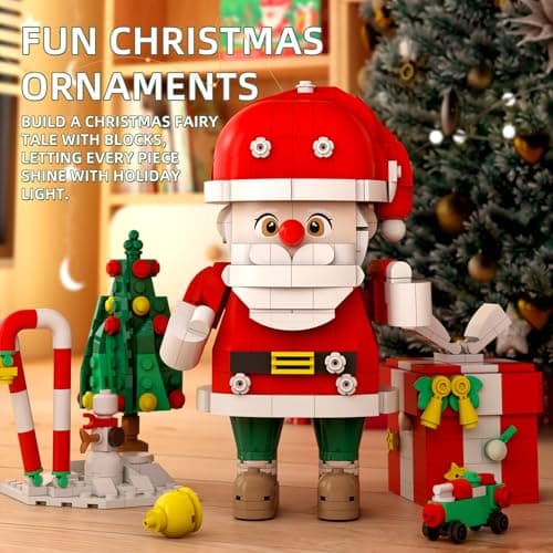 Christmas Building Blocks Set, 750 Piece Santa Claus Building Block Set with Christmas Tree and Gift Box, Santa's Gift Train Building Sets for Kids Ages 6-12, Holiday Building Toys for Boys Girls - Thumbnail 4