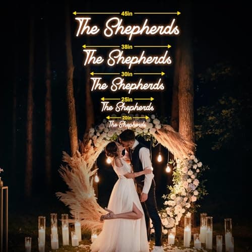 Personalized Custom Neon Sign - Handmade Acrylic Dimmable Wall Decor for Bedroom, Wedding & Birthday Party, Remote Control Brightness Adjustable Glowing Sign, Gift for Kids/Anniversaries - Thumbnail 2