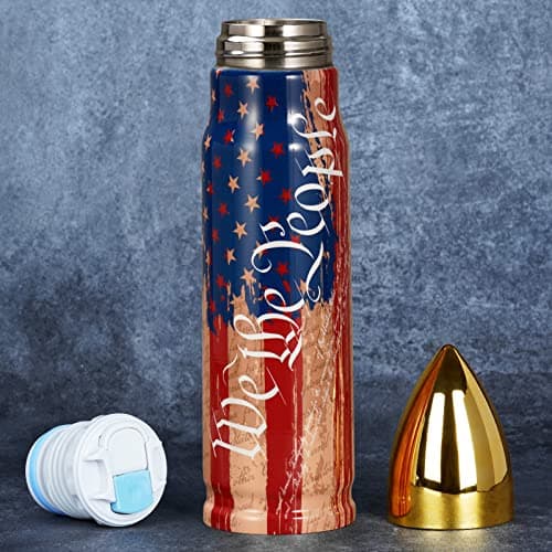 Funslive We the People American Flag, 250 Anniversary USA 17 oz Bullet Tumblers -Fishing Hunting Camping Mens Gifts Ideas - Gift for Dad Who Have Everything - Easter Birthday Gifts for Men 2026