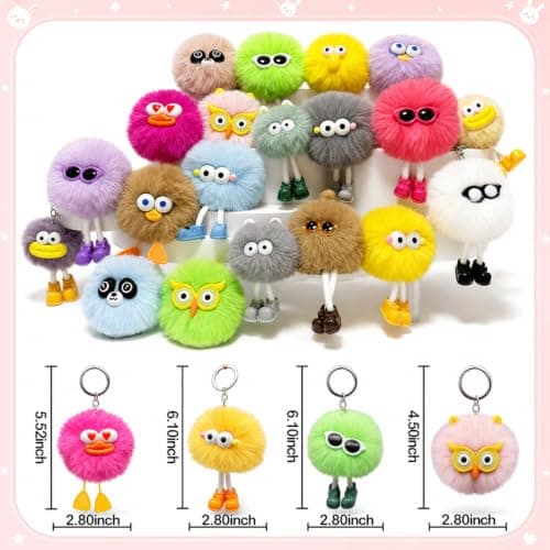 HLXGFCAI PreFilled Easter Eggs with Plush Toys Keychains Easter Egg Fillers Filled Easter Egg Stuffers Egg Hunt Cute Keychain Easter Basket Stuffers Party Favors for Kids Boys Girls - Thumbnail 6