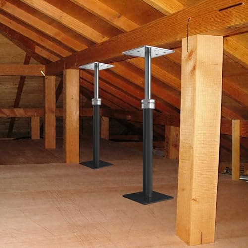 Aukivon 4PCS House Joist Jacks for Leveling, 11" - 16" Height Adjust Range, Adjustable House Floor Jacks for Lifting, Telescoping Screw Jacks for Temporary Support - 11000 lbs Max Load Capacity - Thumbnail 2
