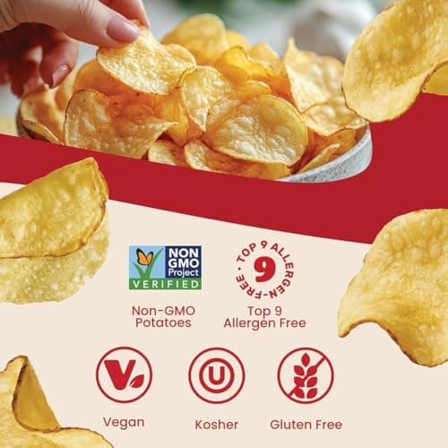 Jackson’s Potato Classic Kettle Chips with Sea Salt (1.5oz, Pack of 10) - Made with Premium Avocado Oil - Allergen-friendly, Gluten Free, Peanut Free, Vegan, Kosher - Shark Tank Product - Thumbnail 5