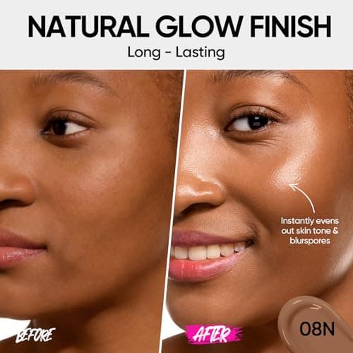 SKINTIFIC Pink Glow Cushion Foundation #08N Rich Toffee| Medium Coverage, Natural Glow Finish, Moisturizing for Dry Skin, Lightweight, Long-Lasting & Oxidation-Resistant - Thumbnail 2