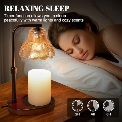 Celegete Candle Warmer Lamp with Timer and Dimmer-Candle Warming Lamp for House Warming Gifts,Brithday Gifts for Women Mom,Adjustable Height for Wax Warmer Lamp,Home Decor - Thumbnail 5