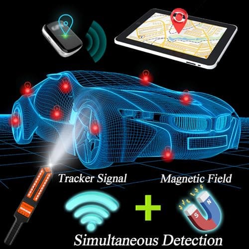 KAXYUYA Hidden Camera Detector RF Signal Scanner Bug Finder Listening Device GPS Tracker Detector, for Car, Hotel, Meeting - Thumbnail 3