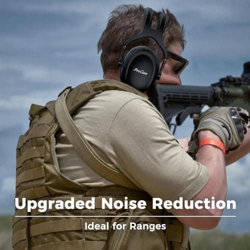 ProCase Extra Large SNR 37dB Noise Cancelling Headphones, NRR 30dB Hearing Protection Ear Muffs for Adults Noise Reduction, Wide Size Adjustment and Comfortable -Black - Thumbnail 6