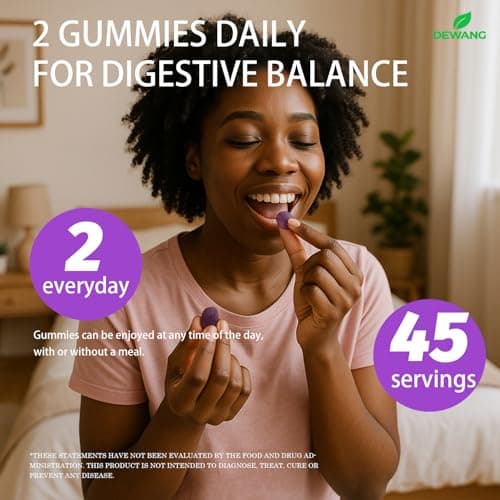 DEWANG Premium Feminine Balance Gummies for Women’s - Immune Support& PH Balance - Vegan, Gluten-Free - Grapes Flavor, 90 Count 45 Servings (2, Grape) - Thumbnail 6