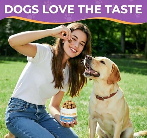 Dog Probiotic Chewable Tablets with Prebiotic & Digestive Enzymes, Daily Gut Supplement for All Breed Dogs, Pork Flavor 90 Count - Thumbnail 2