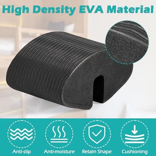 Ligebul 2 Pcs EVA Bunk Bed Ladder Pads, Dorm Bed Ladder Foot Support, Anti-Slip Loft Steps for College Safe and Comfortable Climbing, Fit College Dorm Beds Bunk Step Pads-Black - Thumbnail 5