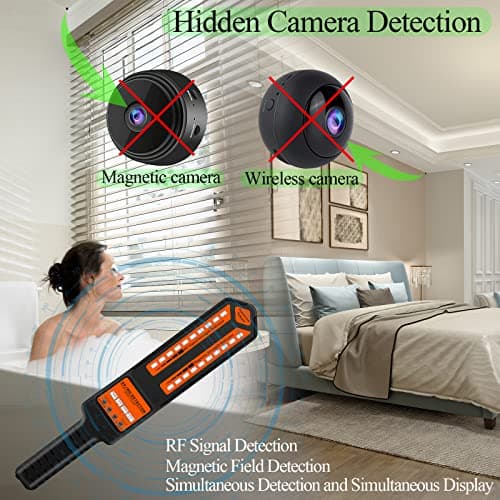 KEULGOUL Hidden Camera Detector, RF Signal Detector, Camera Lens Finder and Magnetic Tracker Detector, Portable Privacy Scanner for Hotel Room, Car, Office, Home and Travel - Thumbnail 2